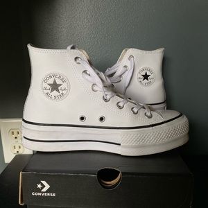 white leather platform converse high top